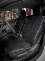 НАКИДКИ НА ПЕРЕД ИЗ ВЕЛЮРА №2 VELOUR С ЗАКРЫТЫМИ БОКАМИ И ЮБКОЙ цвет ЧЕРНЫЙ/ЧЕРН