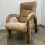 Кресло мягкое с подлокотниками велюр бежевое S30410003