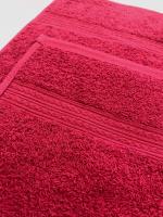 Полотенце махровое с бордюром 50*90 Ituma бордовый 007