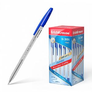 Производитель: ErichKrause

Модель: R-301 Stick
Коллекция: Classic
Тип ручки: неавтоматическая
Тип пишущего узла: стандартный (пулевидный)
Толщина линии, мм: 0.5
Диаметр шарика, мм: 1.0
Максимальная длина непрерывной линии, м: 2000
Цвет чернил: синий
Тип чернил: стандартной вязкости
Грип-зона: профилированная
Заменяемый стержень: да
Материал корпуса: пластик
Покрытие корпуса: глянцевое
Цвет корпуса: прозрачный
Форма корпуса: шестигранная
Диаметр корпуса, мм: 9
Металлический клип: нет
Вентилируемый колпачок: да
Пол: не имеет значения
Страна производства: Китай