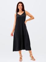 Сарафан черный с V-образным вырезом Сарафан черный с V-образным вырезом