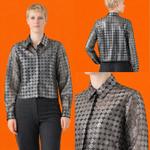 Noir Éclipse — Прозрачная рубашка с металлическим декором