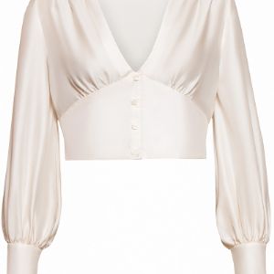 Блуза белая, натуральный шелк