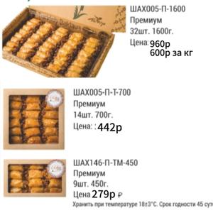 Пахлава Бабочка с грецким орехом