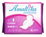 Женские ультратонкие гигиенические прокладки Amallika Супер (4 капельки), 8шт AHDS-08
