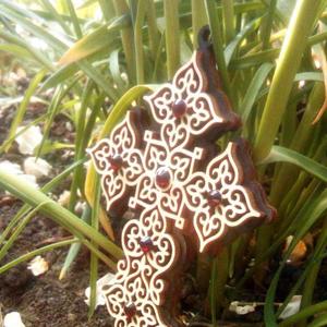 Двусторонняя подвеска со стразами размер 9*8,7 см.Авторские изделия.