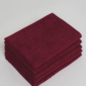 Полотенце махровое из 100% хлопка, 70*140 мм, 440 г/м2, ярко-бордовый без бордюра
