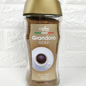 Кофе растворимый сублимированный GRANDORO GOLD .
Стеклянная банка 200 гр. , упаковка 6 шт.
Срок годности 24 месяца. 
Производитель: COFFEE EVER  (Польша).
