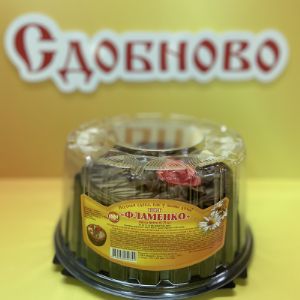 Торт &#34;фламенко&#34;. Бисквитный торт со сливочно-масляным кремом