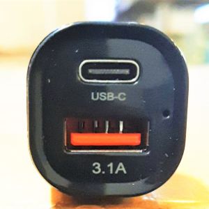 Штекер 2USB 3.1A быстрая зарядка USB + TIPE