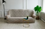 Чехол на 3х местный диван "Жаккард" Вензель серый 3Д 10048/1447