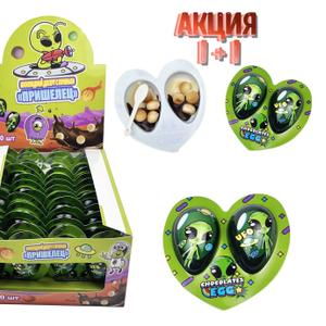 АКЦИЯ 1+1! 
Хрустящие шарики из воздушных злаков с сахарной глазурью.
В каждой половинке — вкусная нежная сливочно-шоколадная паста с хрустящим печеньем.