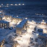 Зимнее освещение дворов: свет в суровые морозы