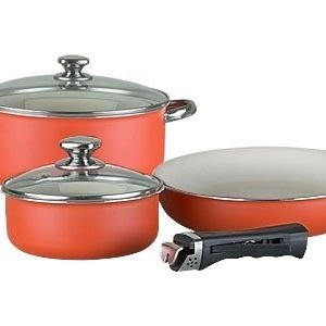 Terracotta Ottimale Set. Набор посуды с керамическим покрытием. Съемная ручка.