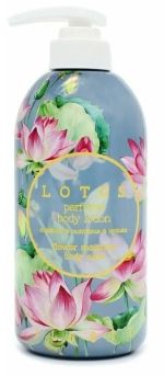 Лосьон, парфюмированный для тела с экстрактом лотоса Lotus Perfume Body Lotion, JIGOTT, Ю. Корея, 500 г