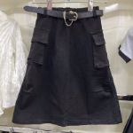 Школьная юбка с ремешком и карманами