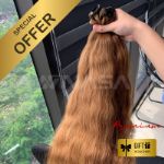 Genious Weft Hair Extension Natural Wave Nasa Hair Brown Color 0065