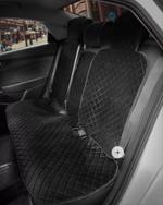 НАКИДКИ НА ЗАДНИЕ СИДЕНЬЯ ИЗ ВЕЛЮРА VELOUR+ №2 С ЮБКОЙ, Цвет ЧЕРНЫЙ/ЧЕРНЫЙ