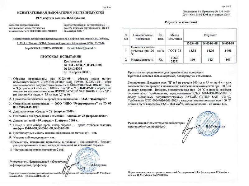 Протокол испытаний образец испытательной лаборатории