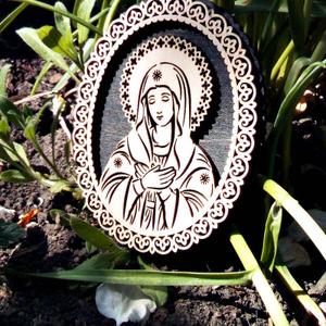 Двухсторонняя подвеска Икона Умиление подвеска 8,8*6,6 см.Авторские изделия.