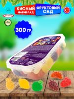 Желейный мармелад DAMLA GUMMY SOUR ФРУКТЫ, кислый мармелад халяль, бокс 300гр 2870_фрукты_300г