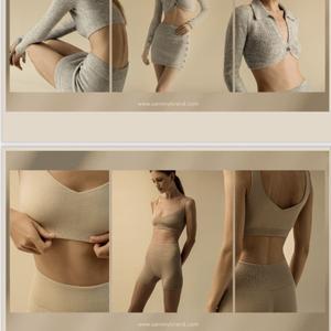 Top/short: 70% viscose 30% polyester
2 color: milk and beige