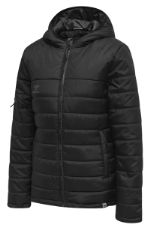 Куртка женская утепленная HUMMEL hmlNORTH QUILTED HOOD JACKET WOMAN, куртка женская утепленная (1006) черный/т.серый, р. M, L 206688