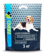Корм Bisko СУПЕР ПРЕМИУМ Говядина для крупных и средний пород 3 кг