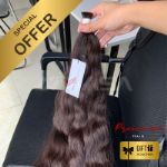 Bulk Hair Extension Natural Wave Nasa Hair Dark Brown Color 0068