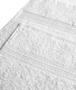 Полотенце махровое с бордюром 50*90 белый 024