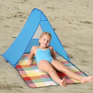 PQ indo. Детская самораскрывающаяся пляжная палатка + плед (в комплекте)