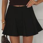 Юбка-шорты в складку (черный)