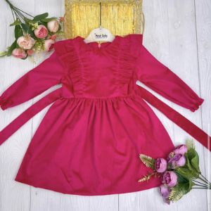 платье из вельвета, 4 расцветки, размерный ряд 28-34