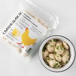 Пельмени с курицей и сыром