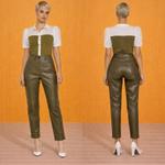 Verdant Luxe — Кожаные брюки с высокой талией