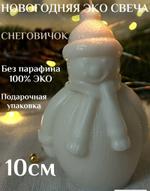 Новогодняя свеча Снеговик
