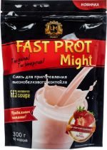 Протеиновый коктейль "Fast Prot Might" со вкусом клубники, 300 г