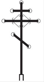 Крест на могилу металлический №2