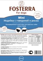 Сухой корм для Собак мелких пород Fosterra 1.5 кг Индейка с говядиной и рисом 4676316272828