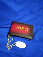 Обложка для удостоверения МВД. Изделия из кожи. Студия Кожи Стиль (СКСтиль).