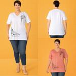 Élégance Botanique — Хлопковая футболка с цветочным акцентом