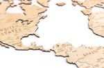 Декор "Карта мира на англ. языке" одноуровневый, натуральный, L 3193