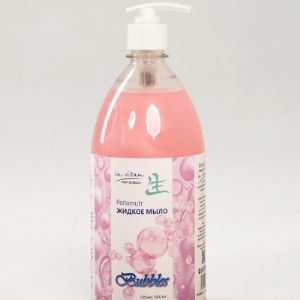 Увлажняющее жидкое мыло с антибактериальным эффектом, двухкомпонентное, перламутровое, емкостью 1 литр, с дозатором многоразового использования: «Баблгам»