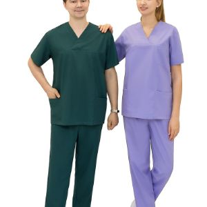 Стильные хирургические костюмы, из современной смесовый ткани, струящейся и устойчивой к сминанию. Огромный выбор цветов
