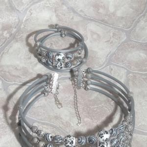 Керамика и натуральная серая яшма, комплект,,1300р опт от 5ти шт