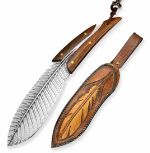 Охотничий нож (дамасская сталь+железное дерево) OEM KHDHK-043