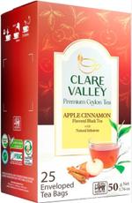 Чай пакетированный в саше CLARE VALLEY APPLE&CINNAMON FLAVOUR IN TEA в упак. 12 шт CLARE VALLEY