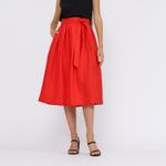 Юбка DIANA из 100% льна красного цвета