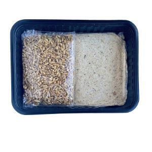 Состав набора: крупное зерно пшеницы (сертификат соответствия в наличии), натуральный дренажно-питательный субстрат без химических примесей