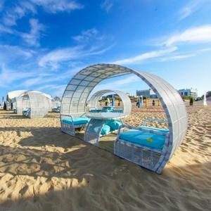 Беседка Лучиано с обеденным столом из искусственного ротанга от Malacca